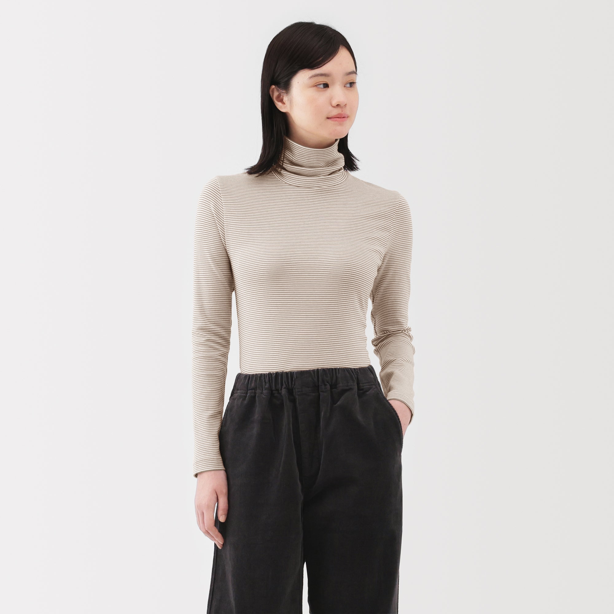 Brushed Turtleneck T-Shirt