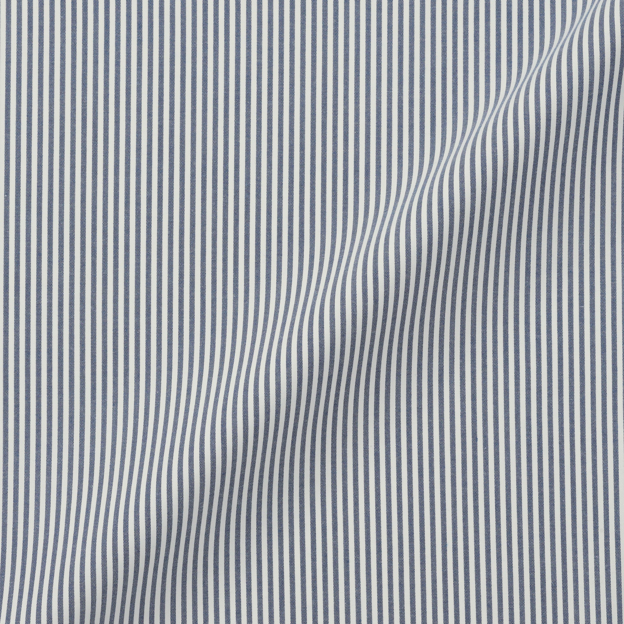 Cotton Semi-Spread Collar Shirt