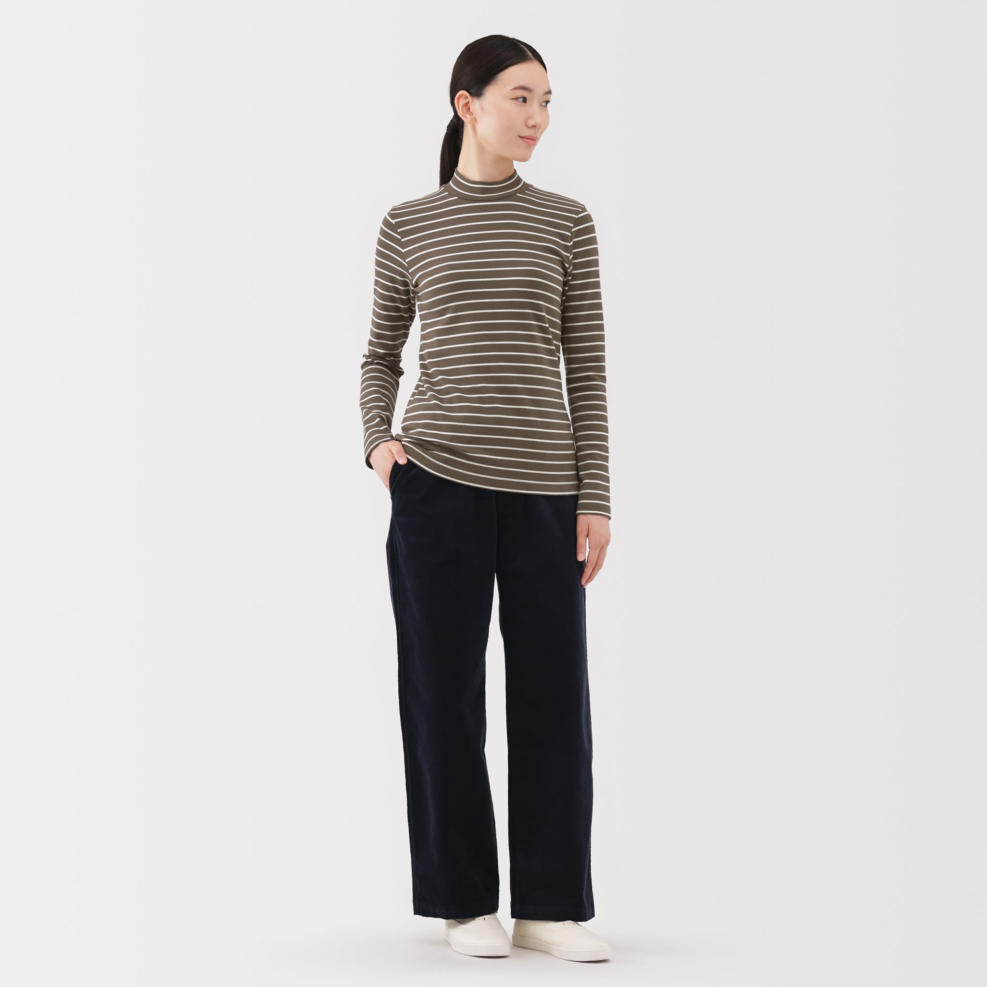 Brushed Mockneck T-Shirt