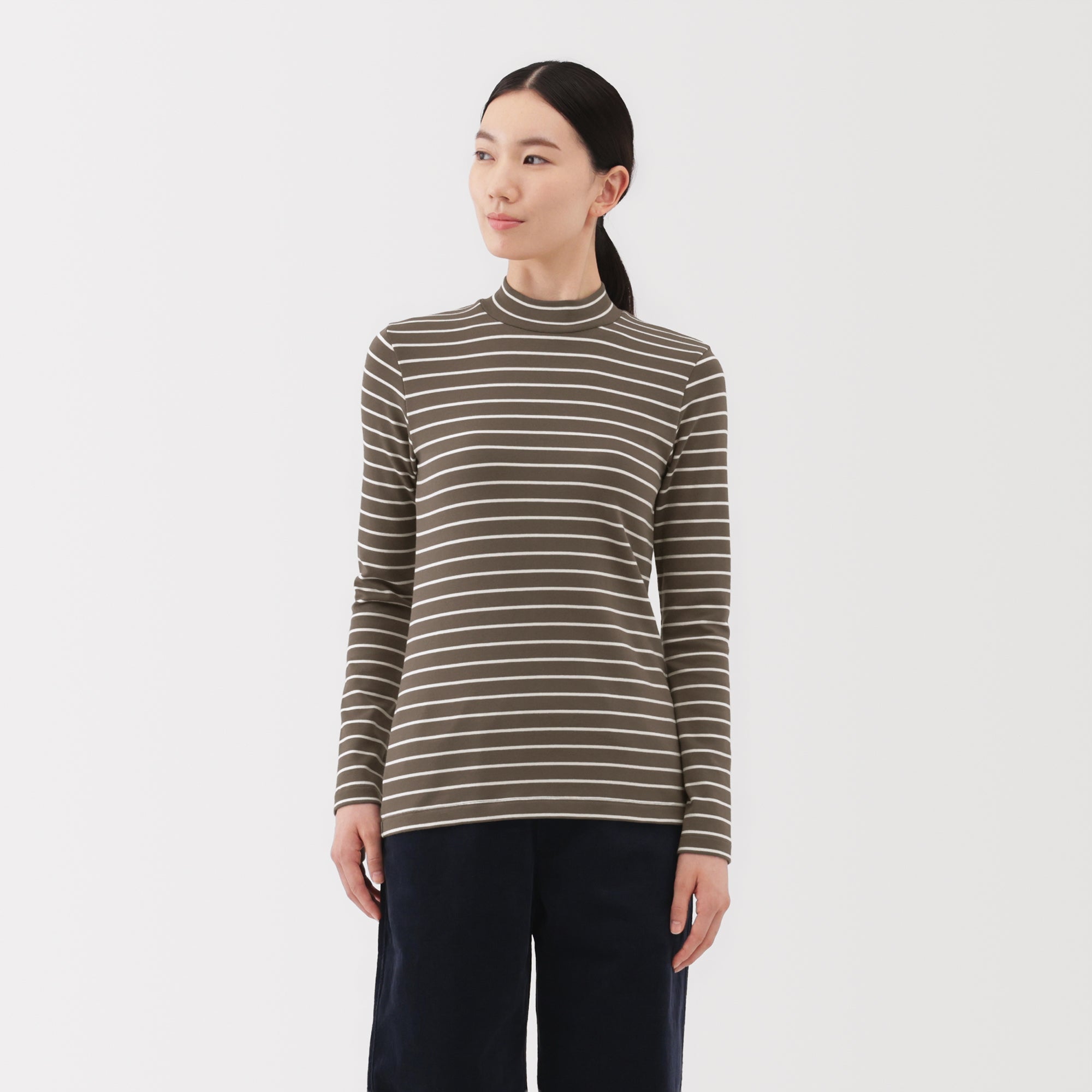 Brushed Mockneck T-Shirt