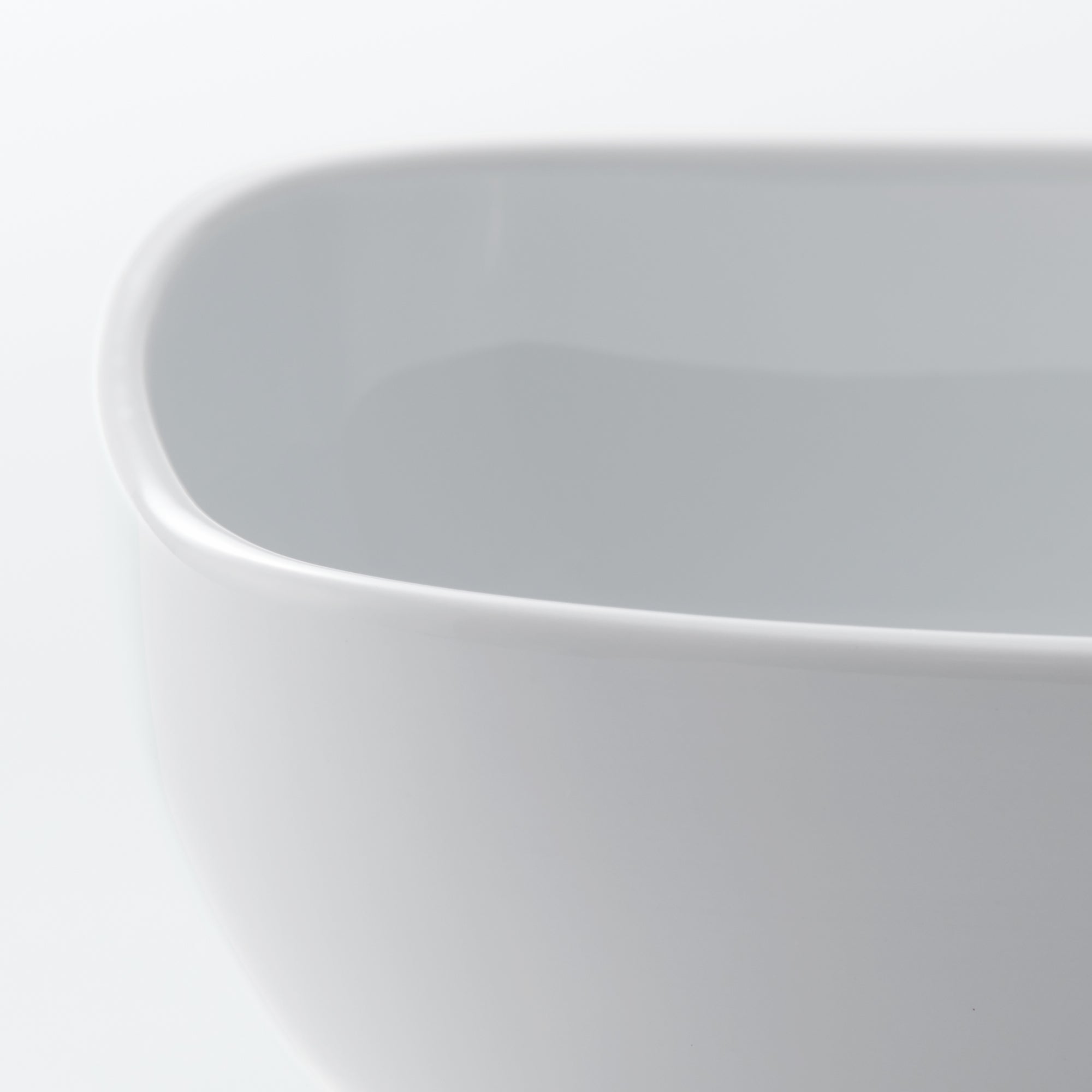 White Porcelain Square Bowl