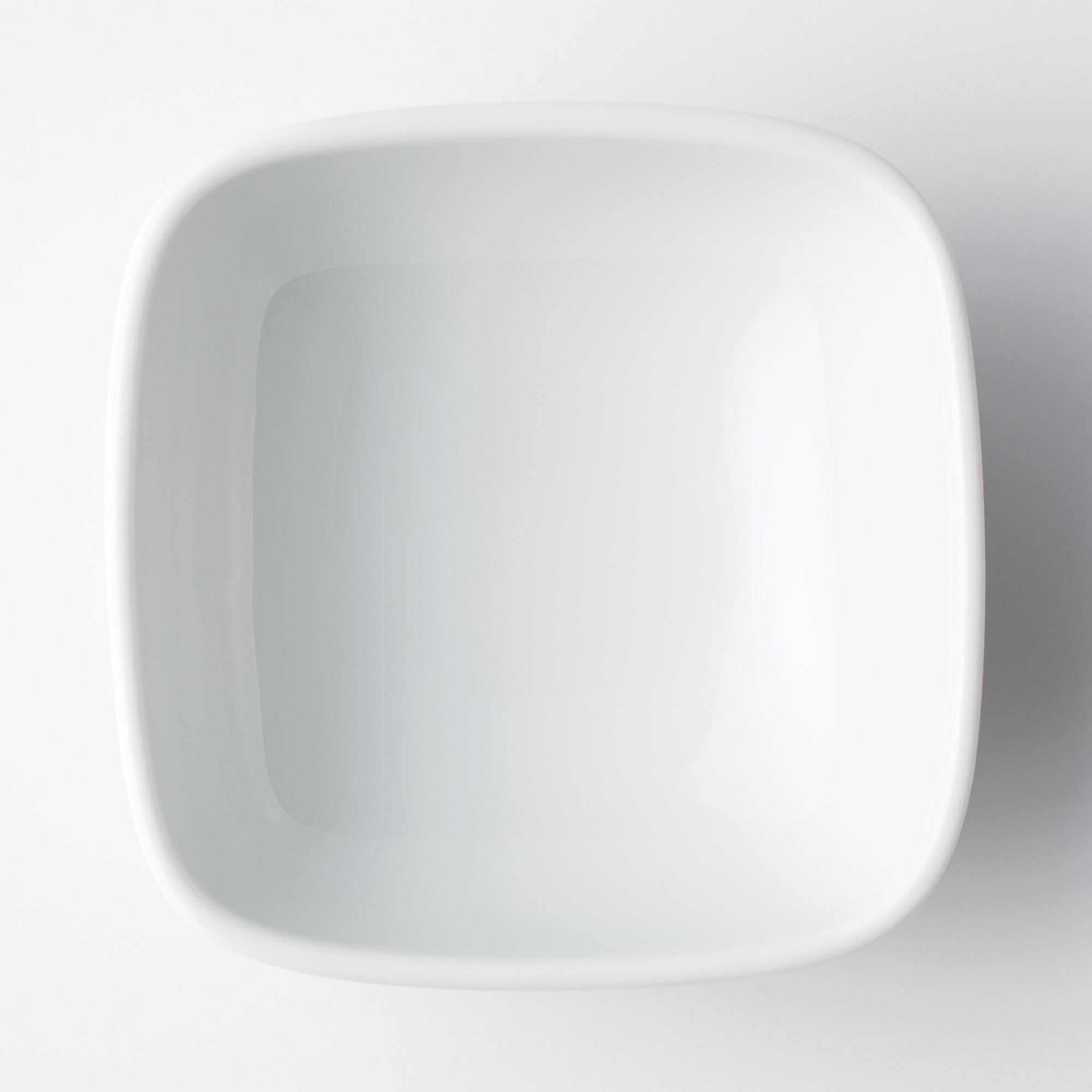 White Porcelain Square Bowl