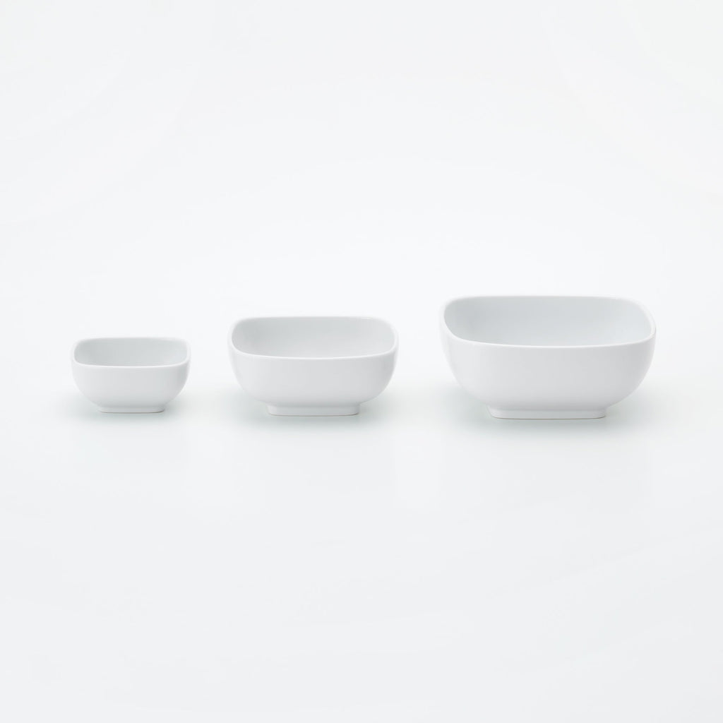 White Porcelain Square Bowl