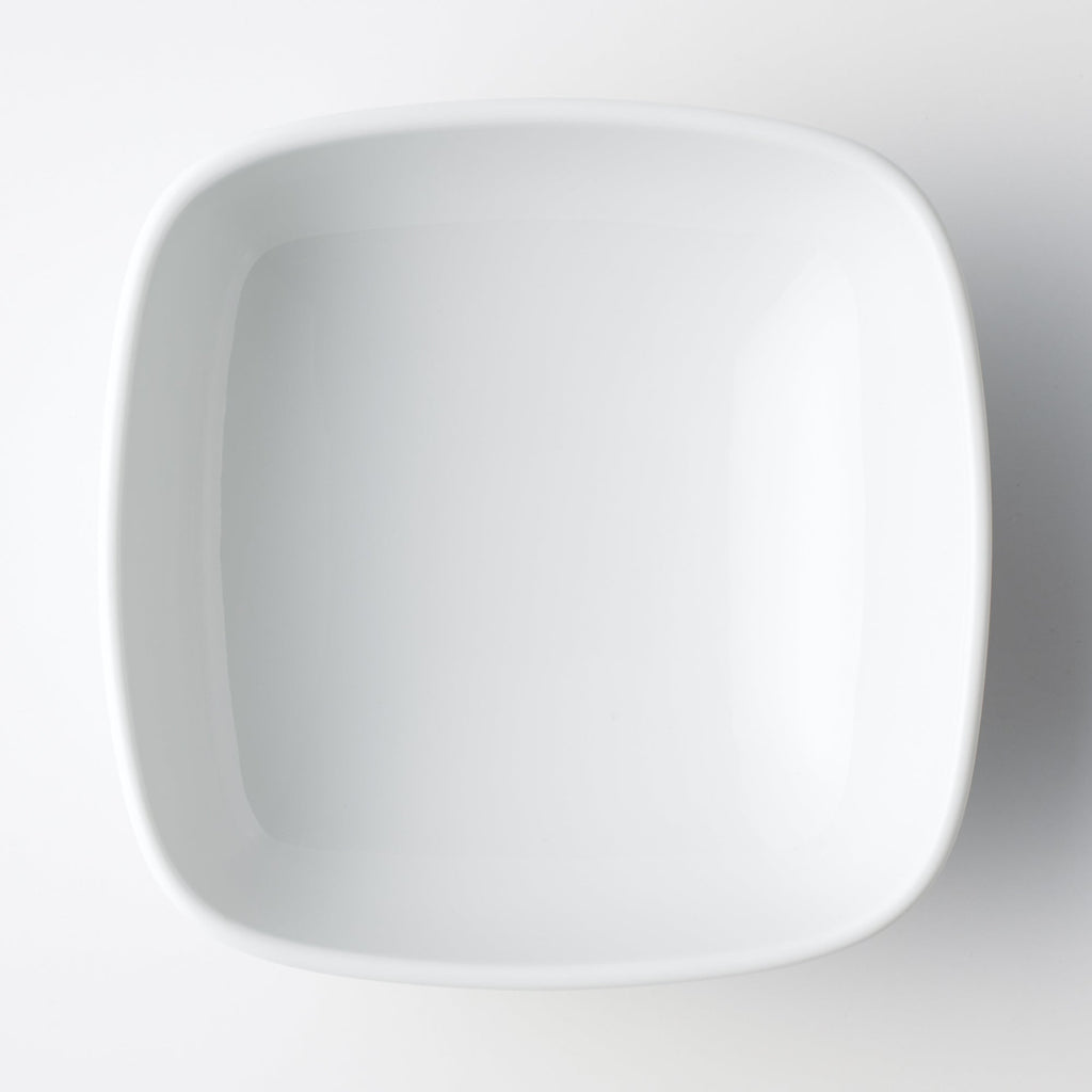White Porcelain Square Bowl