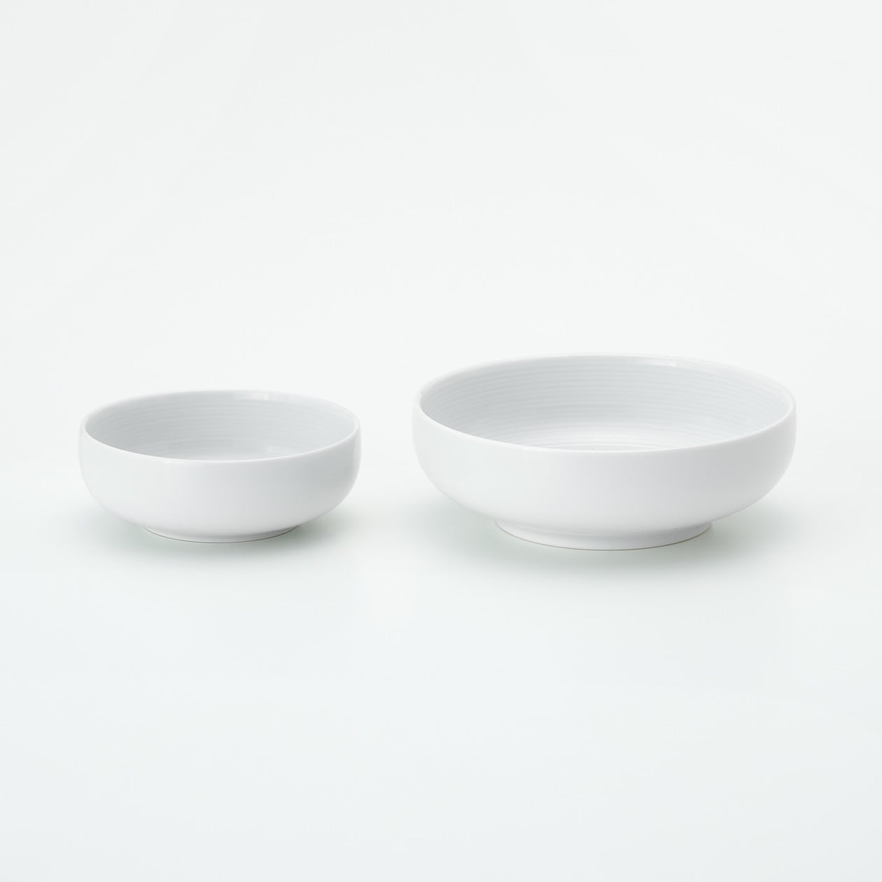 White Porcelain Shallow Bowl