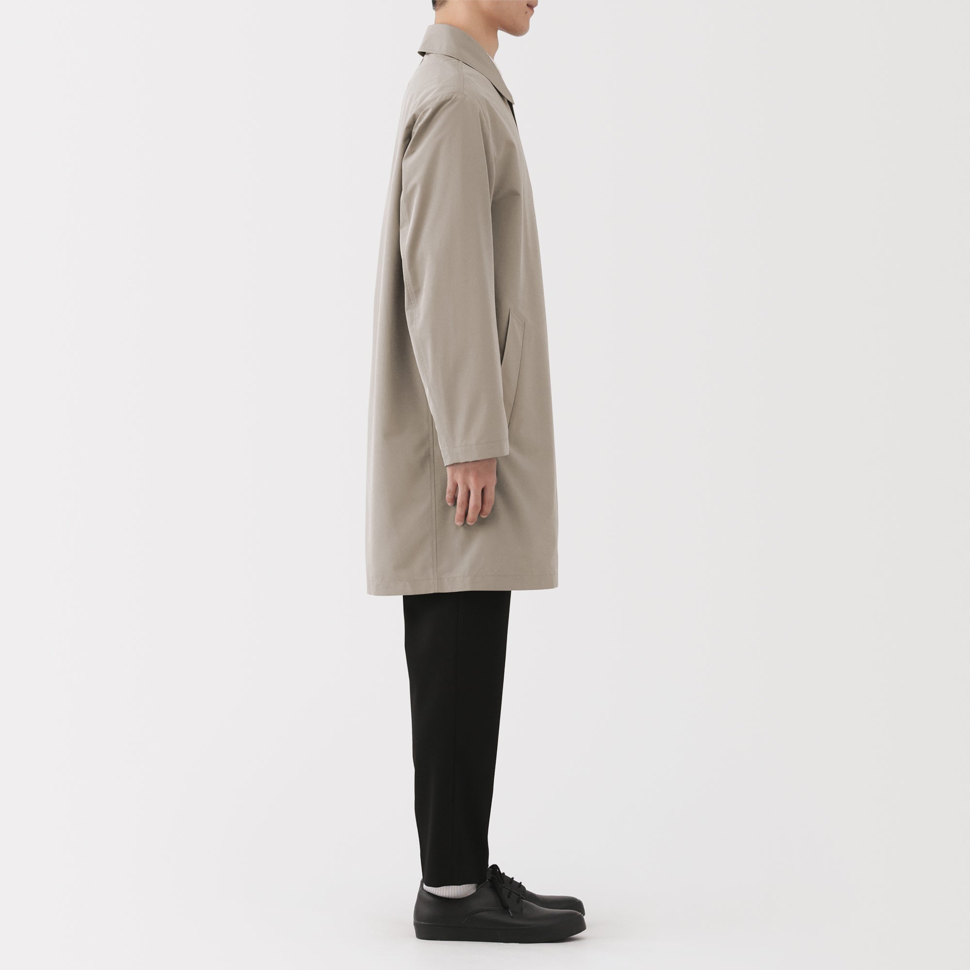 Water Repellent Stand Fall Collar Coat