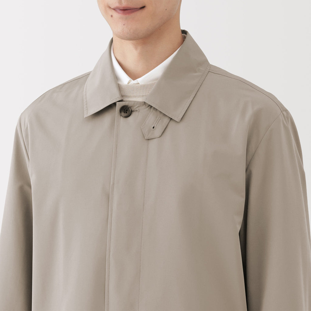 Water Repellent Stand Fall Collar Coat