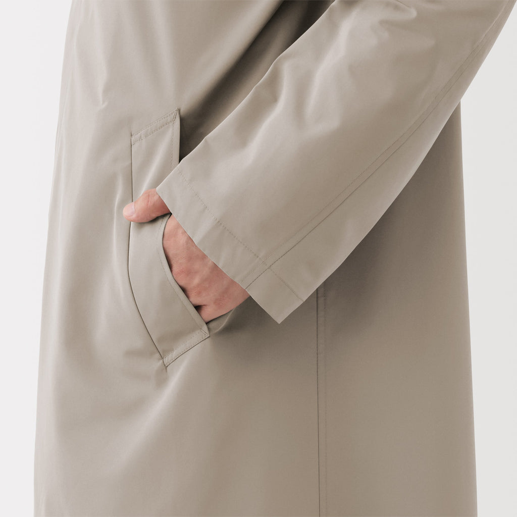 Water Repellent Stand Fall Collar Coat