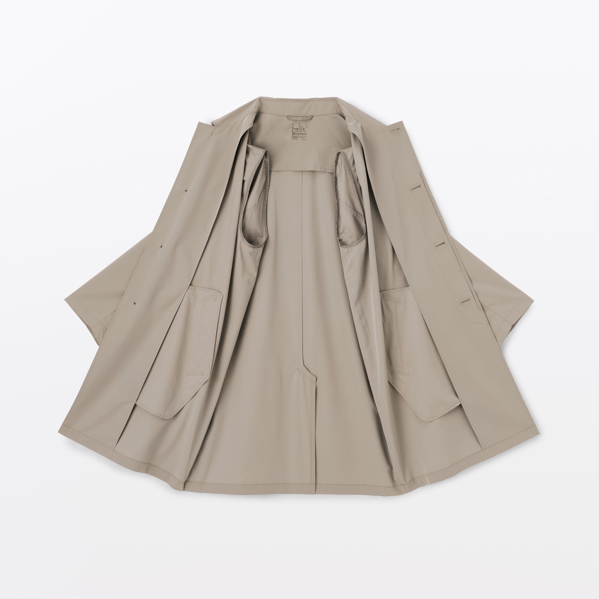 Water Repellent Stand Fall Collar Coat