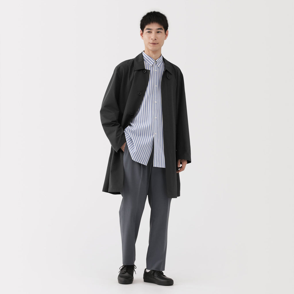 Water Repellent Stand Fall Collar Coat