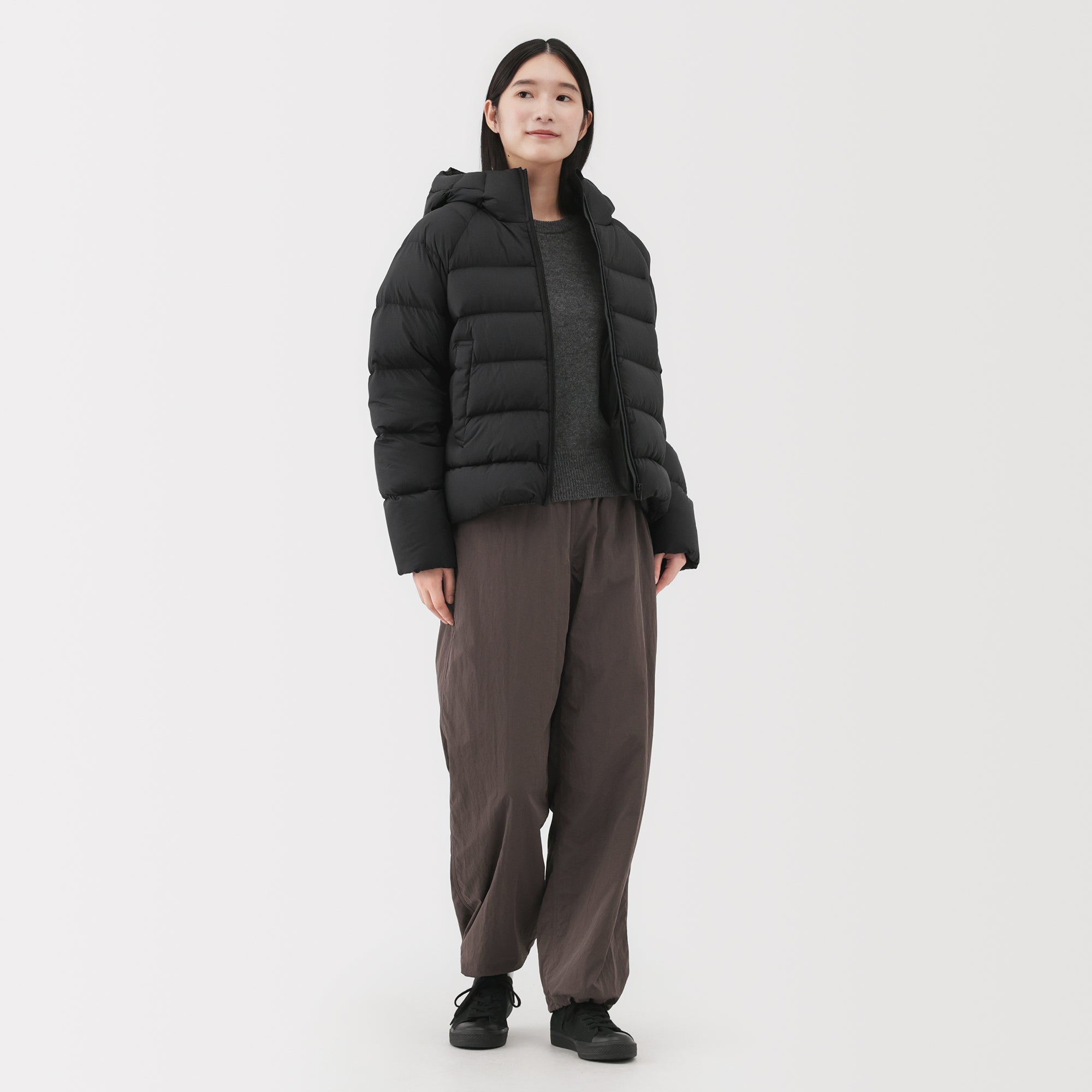 Lightweight Down Hooded Jacket