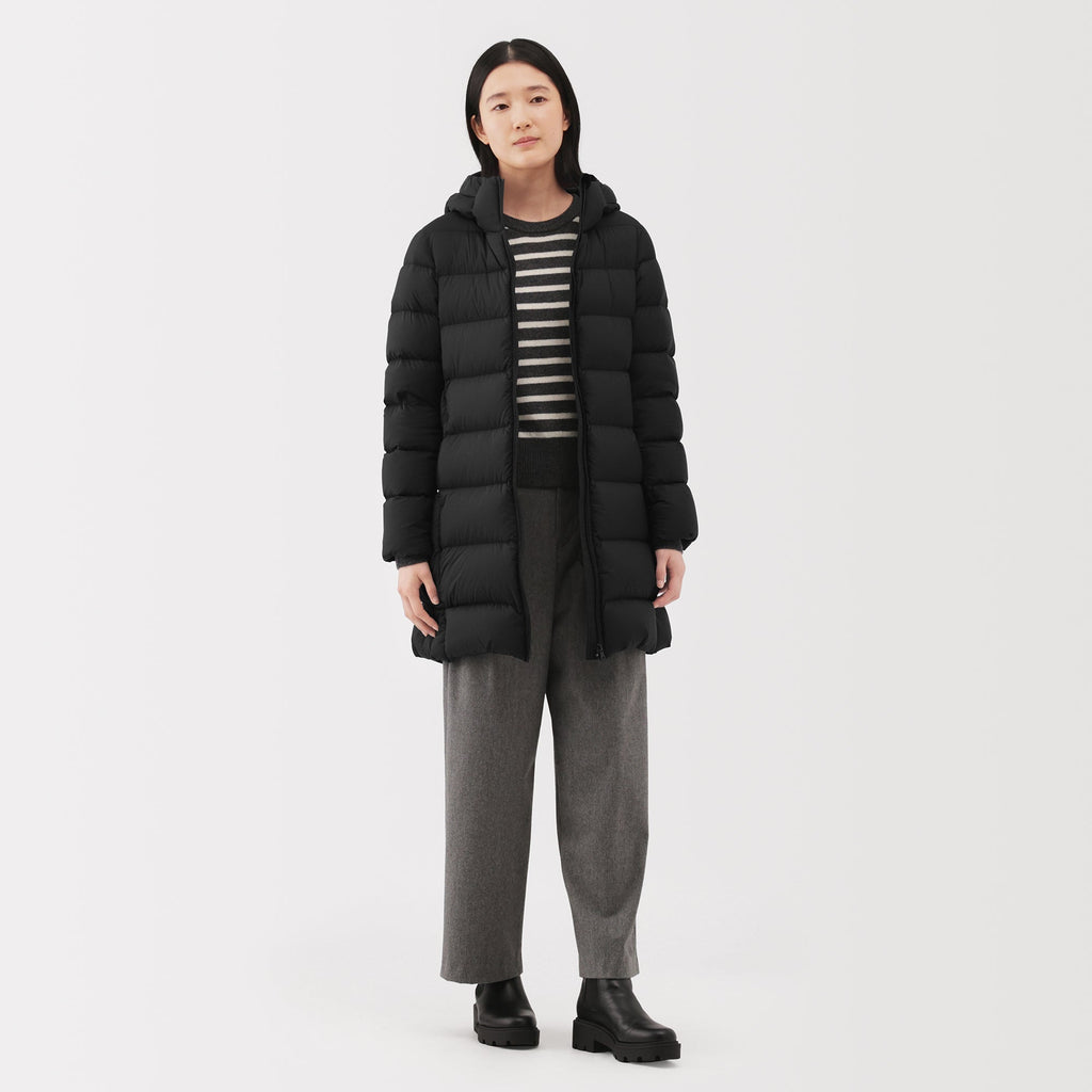 Lightweight Down Hooded Coat
