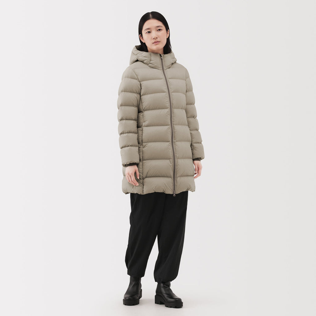 Lightweight Down Hooded Coat