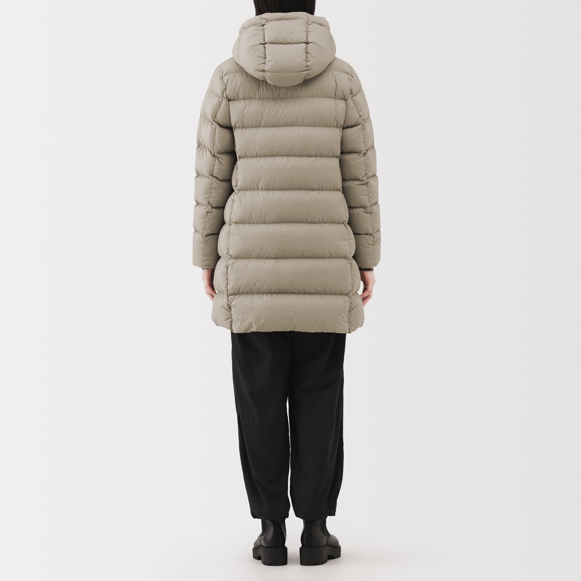 Lightweight Down Hooded Coat