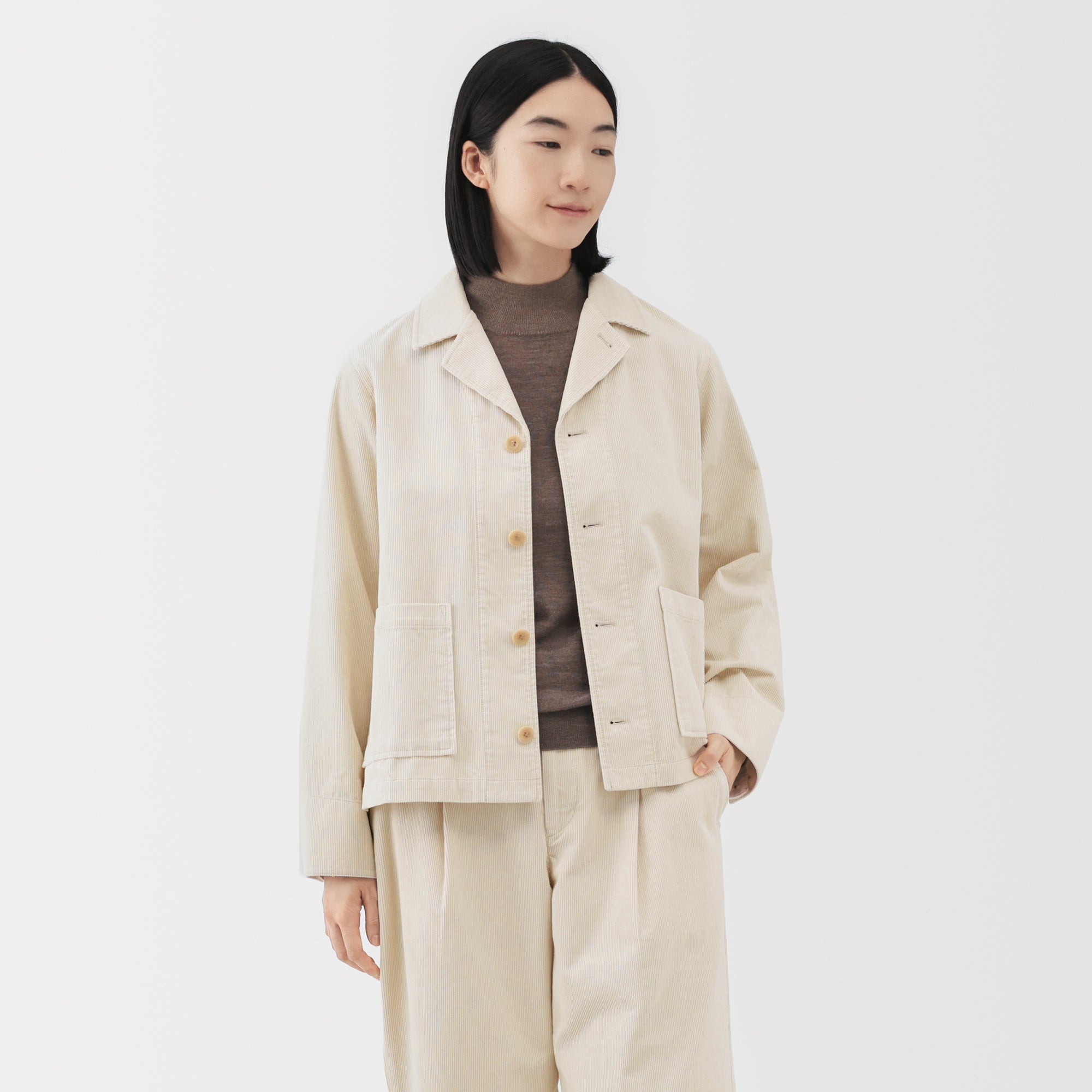 Kapok Blend Corduroy Jacket