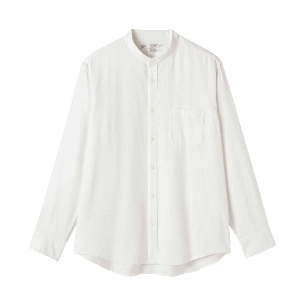 Flannel Stand Collar Shirt