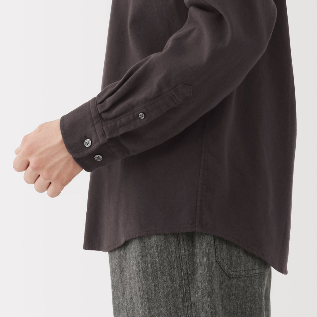 Flannel Stand Collar Shirt