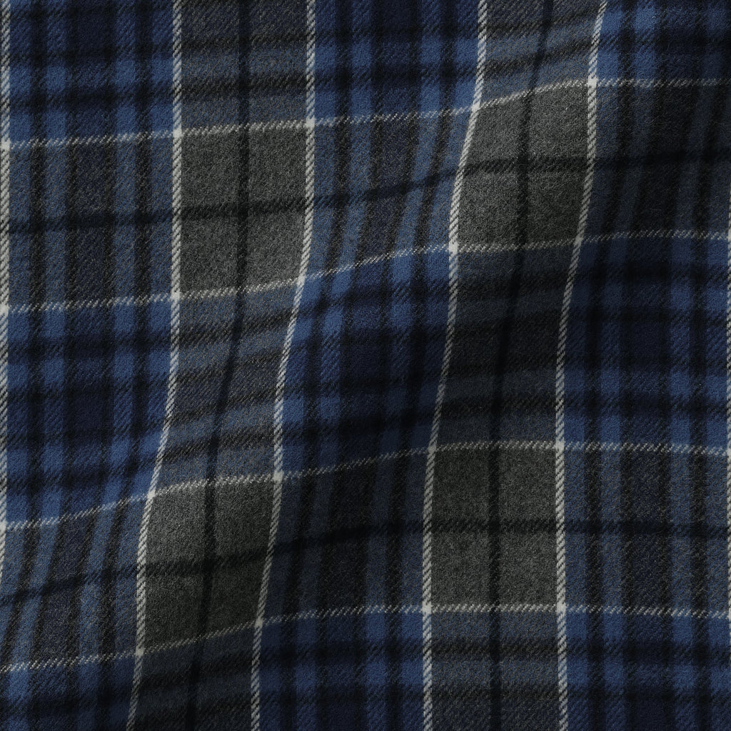 Flannel Stand Collar Shirt