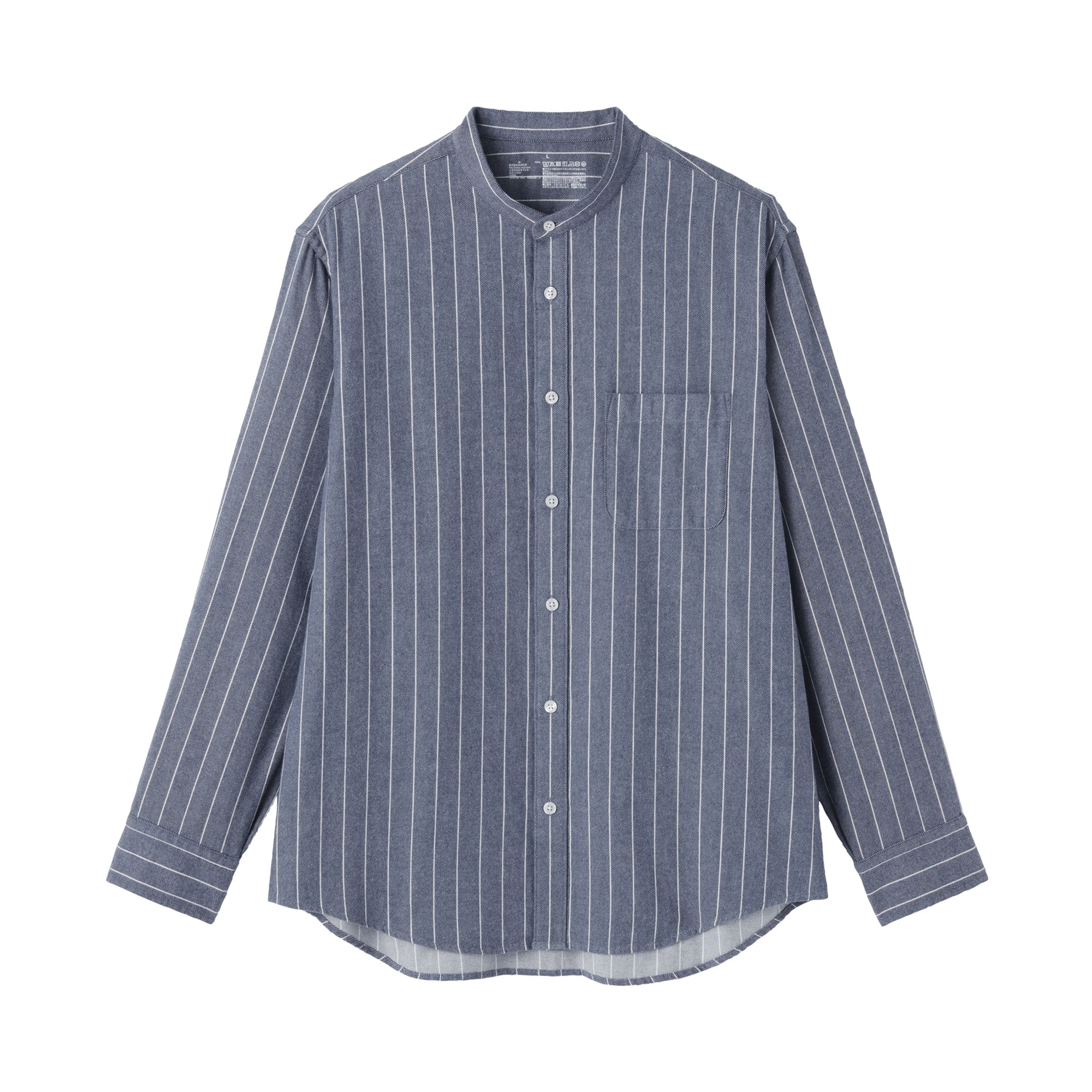 Flannel Stand Collar Shirt