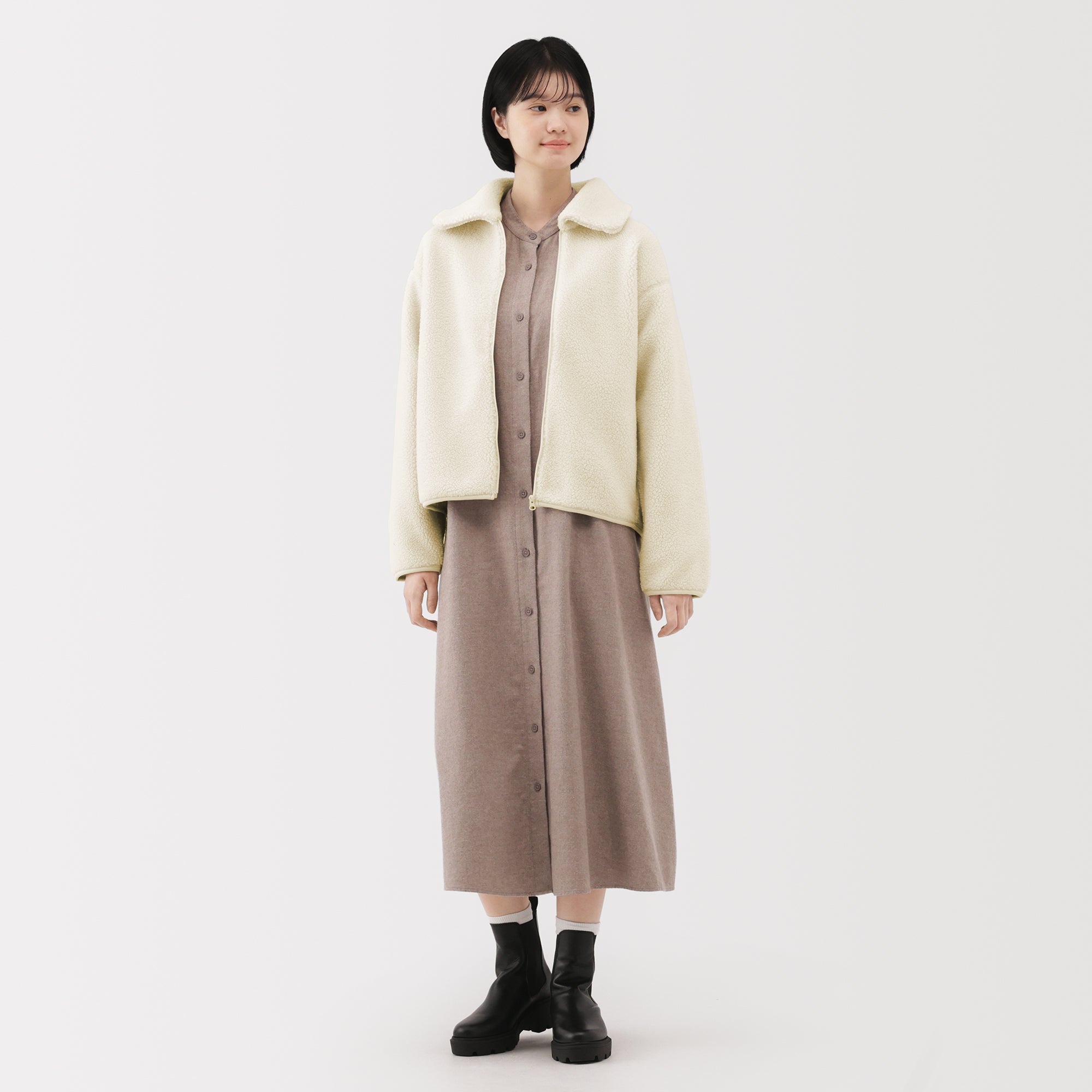 Boa Fleece Collar Jacket