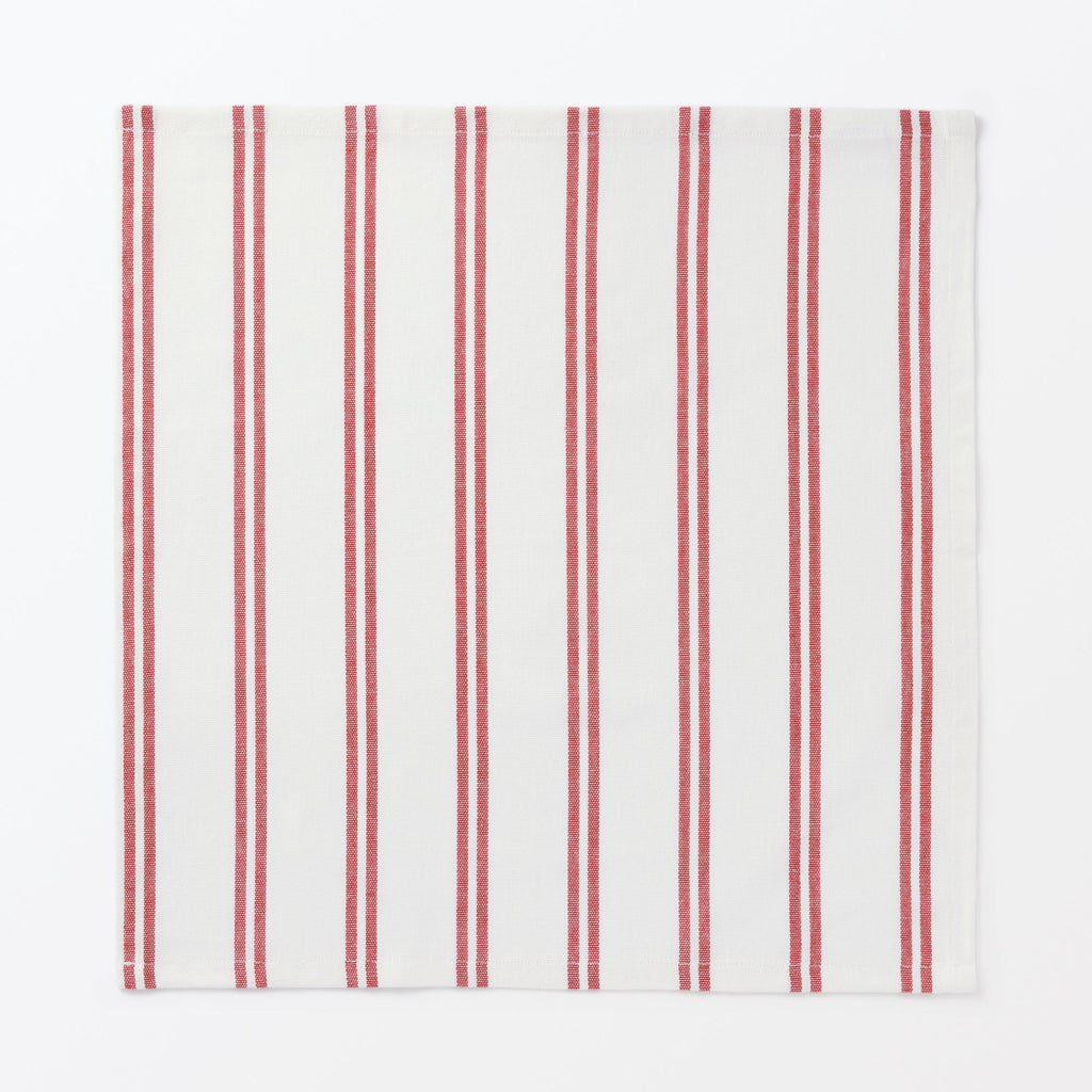 Indian Cotton Yarn Dyed Napkin - Red Stripe