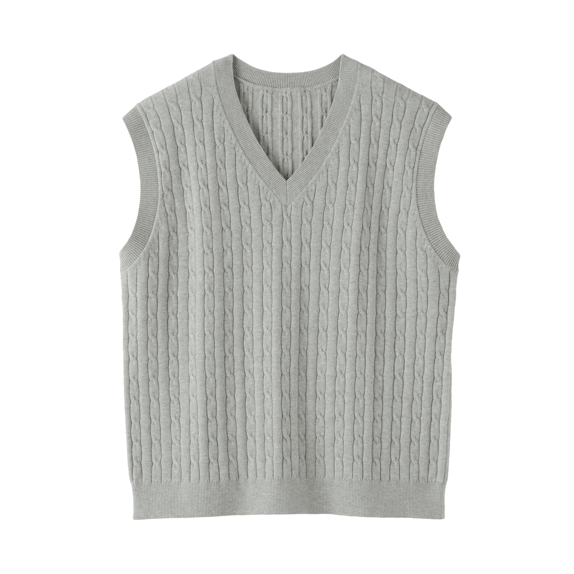 Cotton Blend Cable Vest