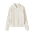 Cotton Blend Polo Sweater