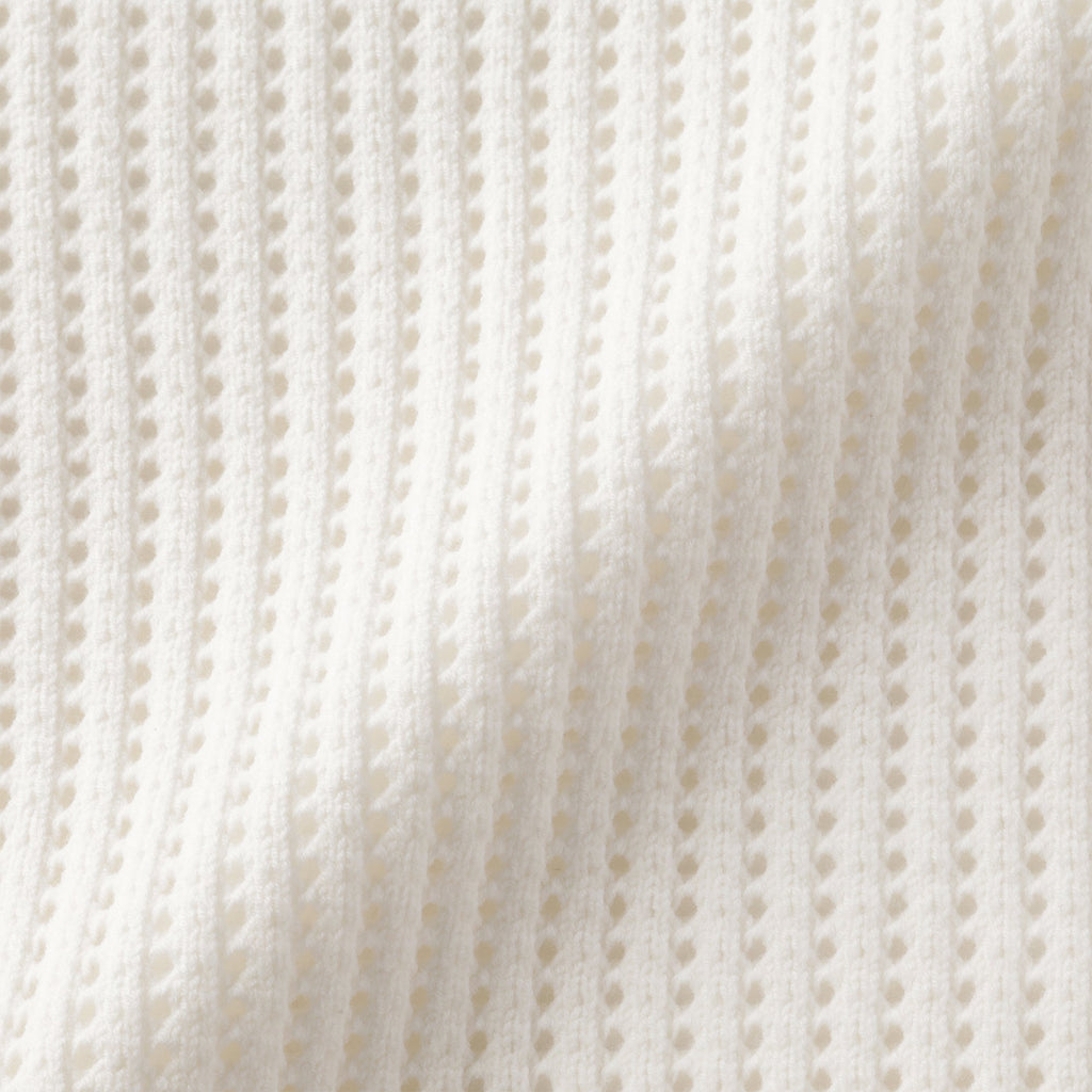 Cotton Blend Mesh Sweater