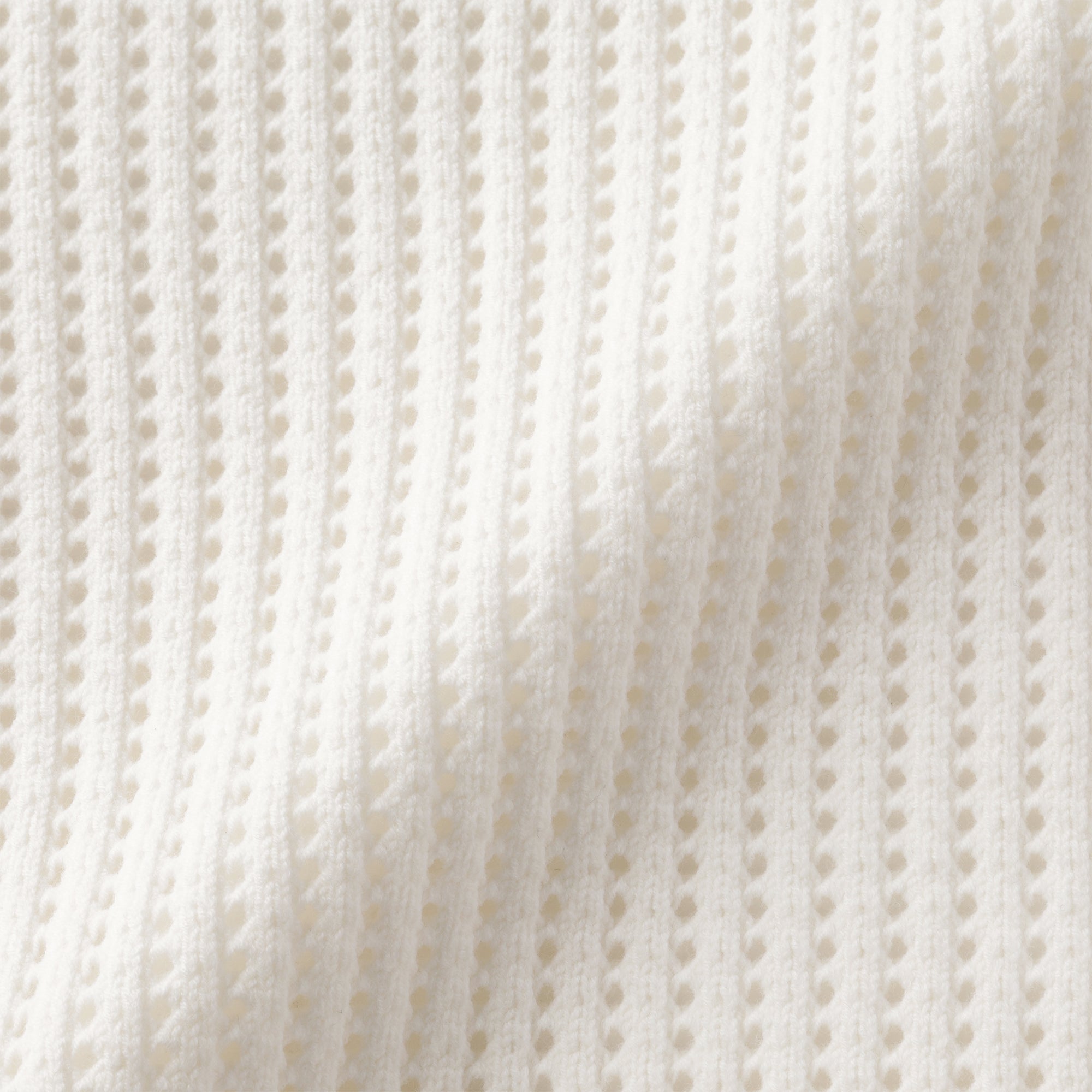 Cotton Blend Mesh Sweater