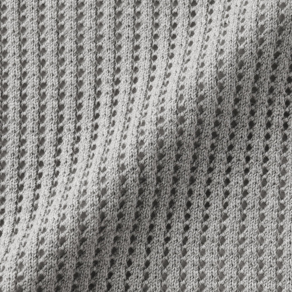 Cotton Blend Mesh Sweater