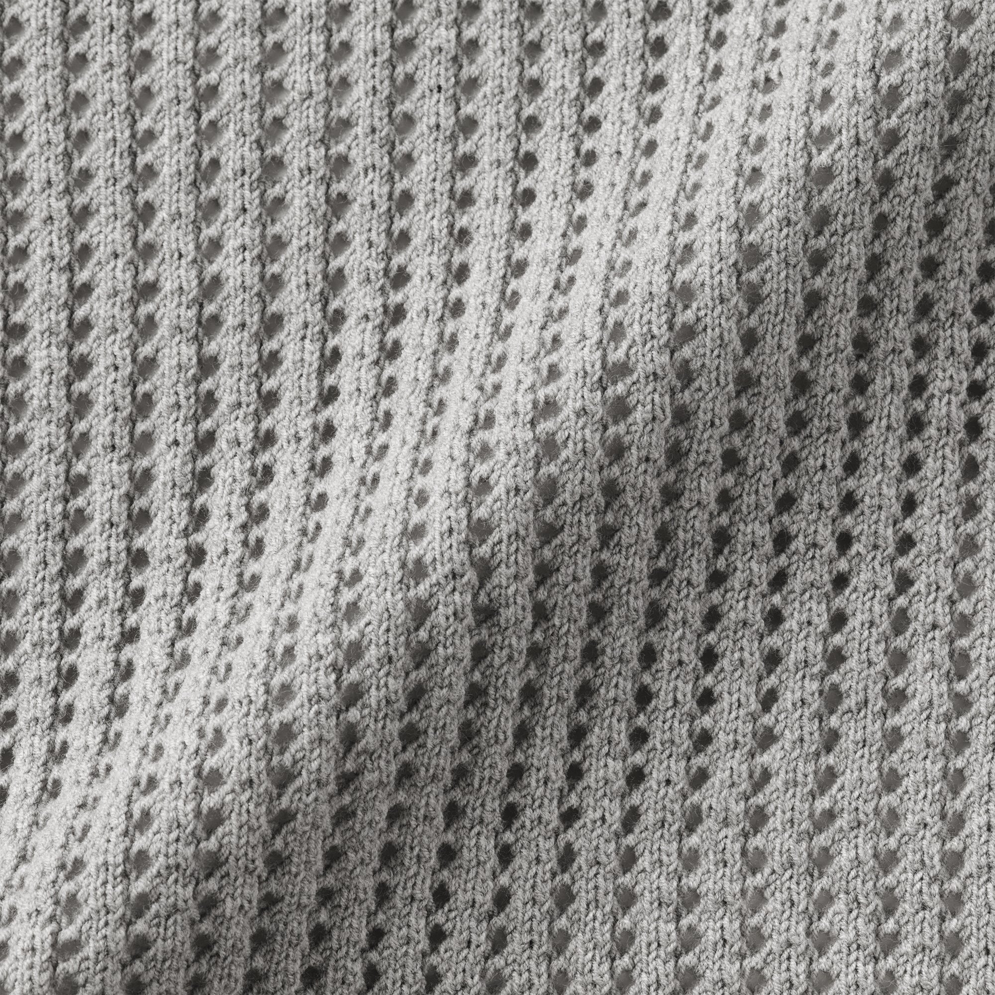 Cotton Blend Mesh Sweater