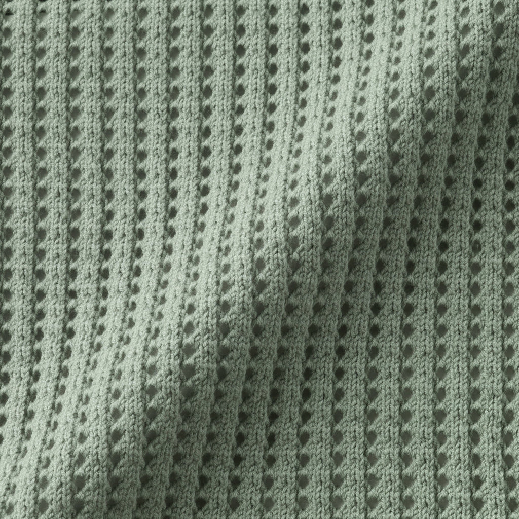 Cotton Blend Mesh Sweater