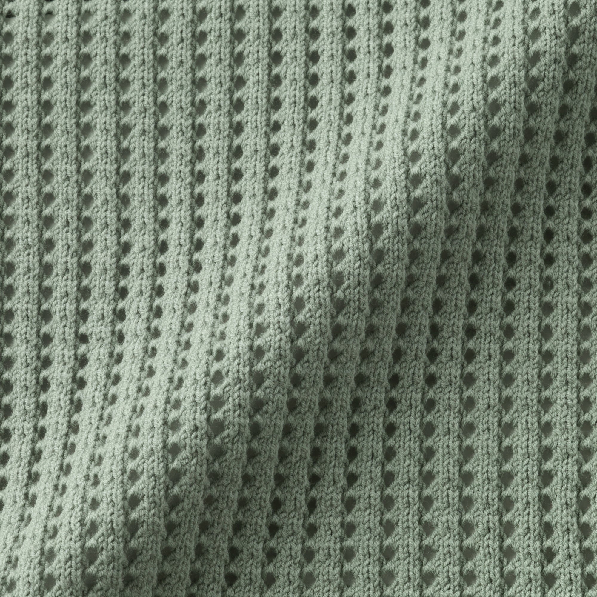 Cotton Blend Mesh Sweater