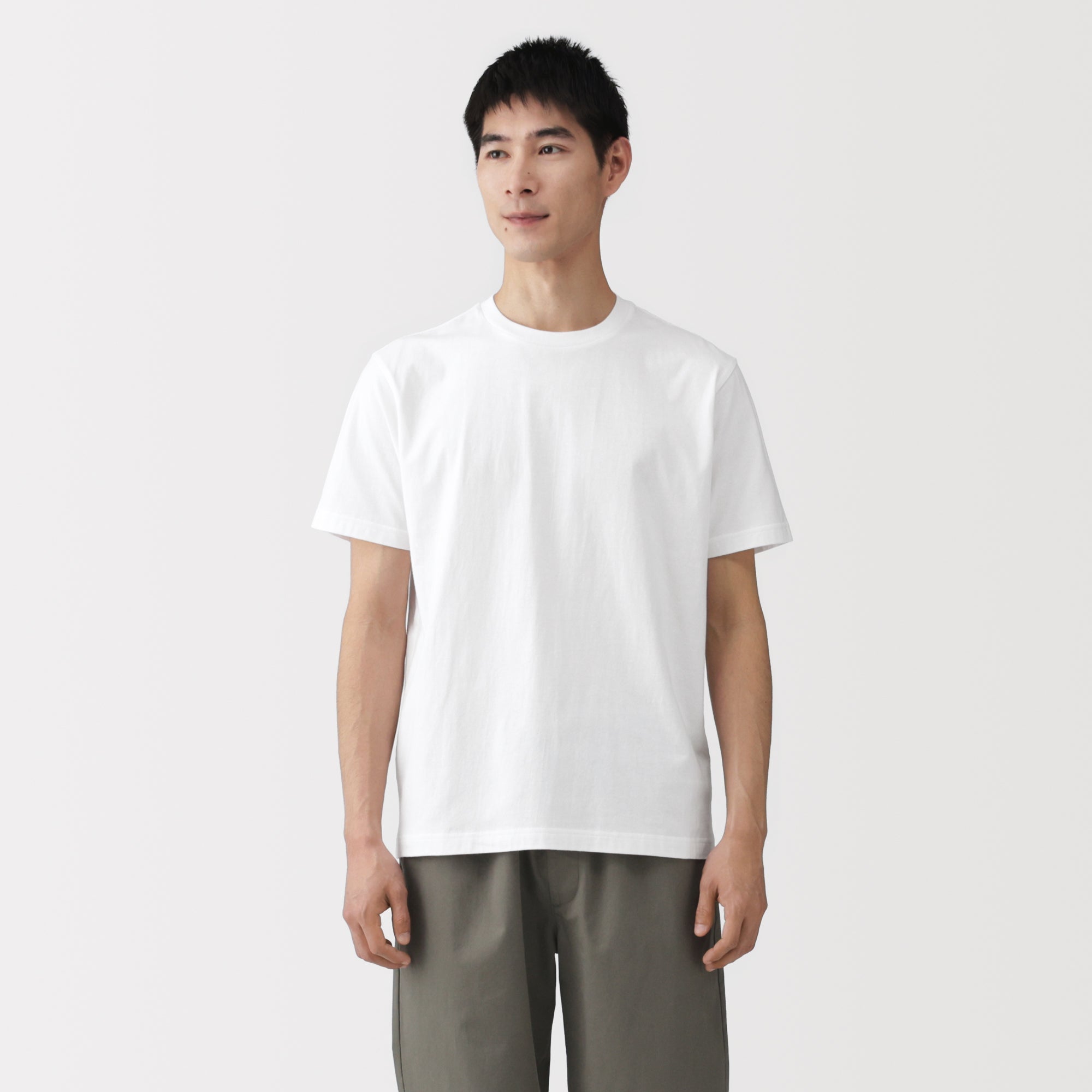 Men's Washed Jersey Crew Neck Short Sleeve T-Shirt