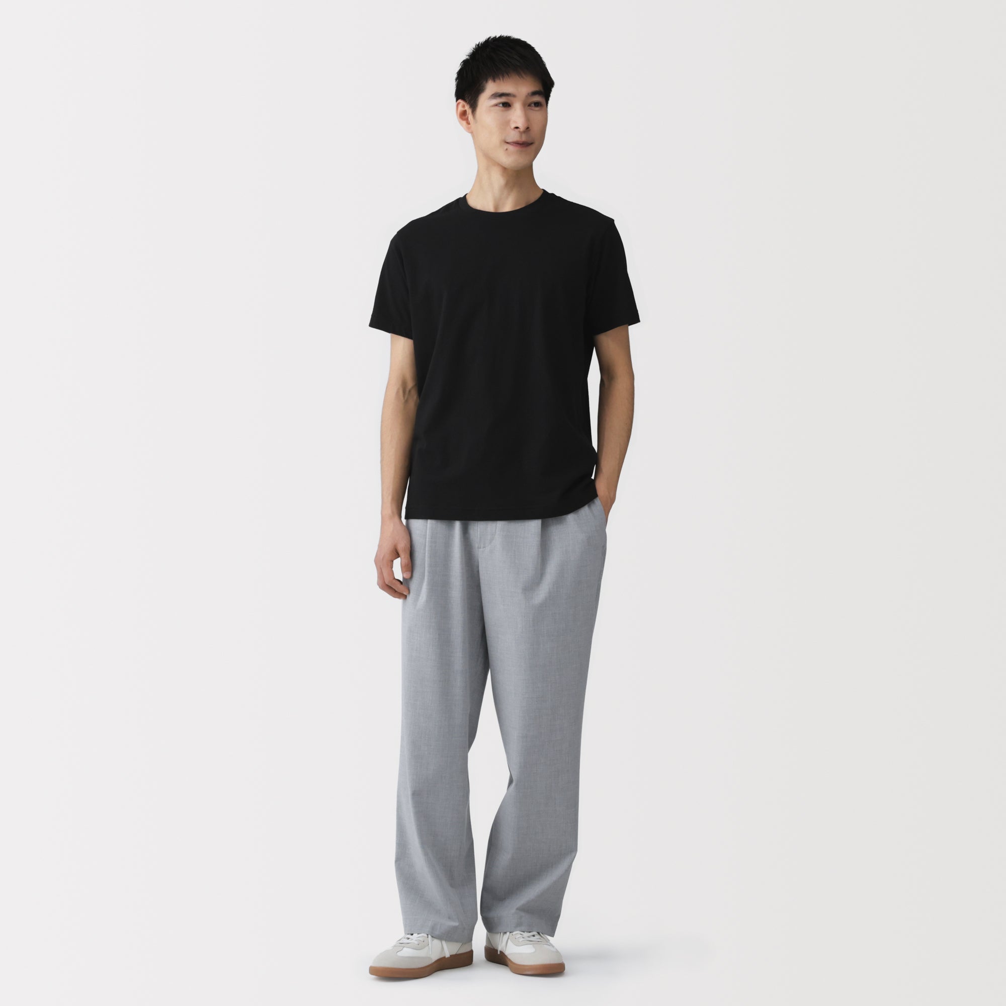 Men's Washed Jersey Crew Neck Short Sleeve T-Shirt
