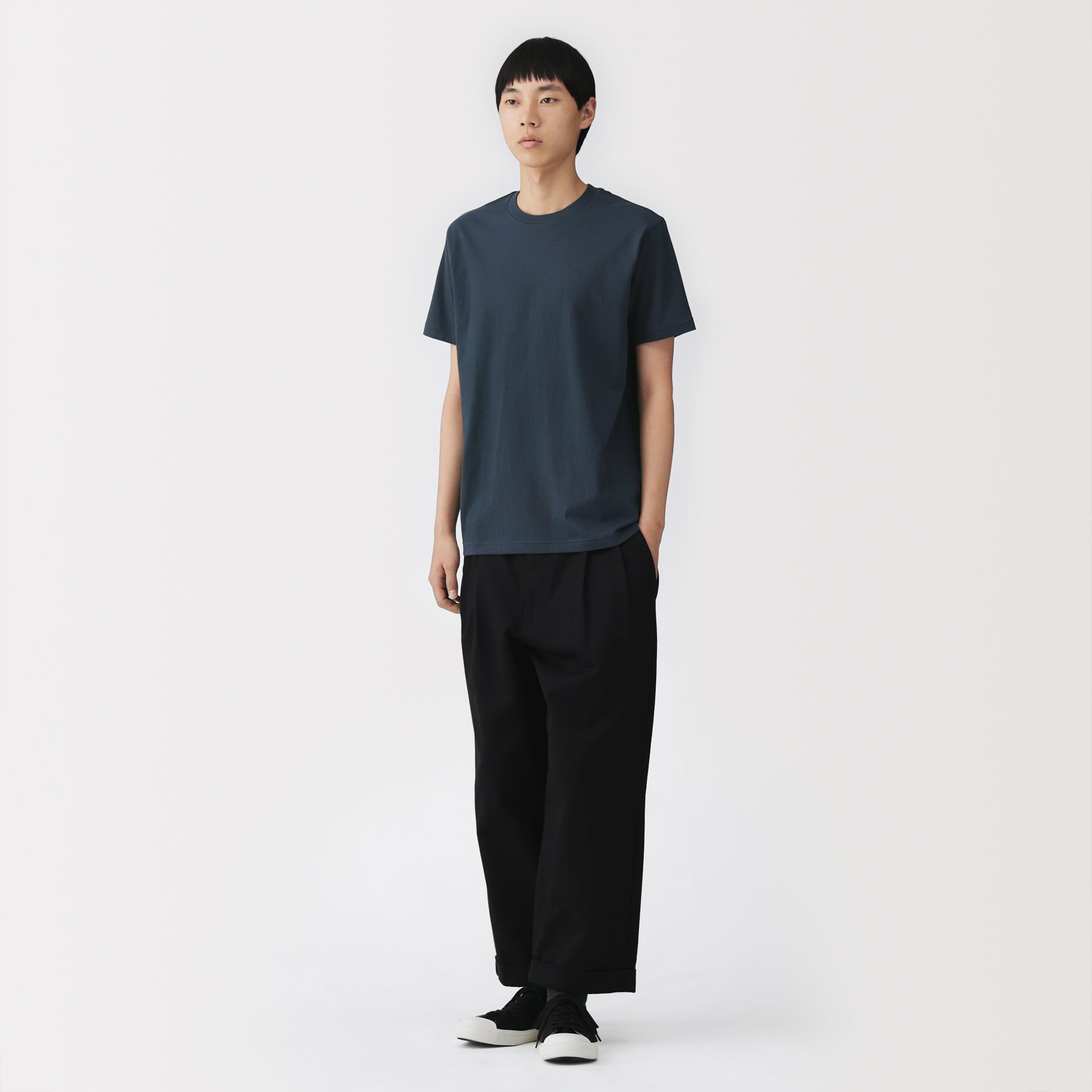 Men's Washed Jersey Crew Neck Short Sleeve T-Shirt
