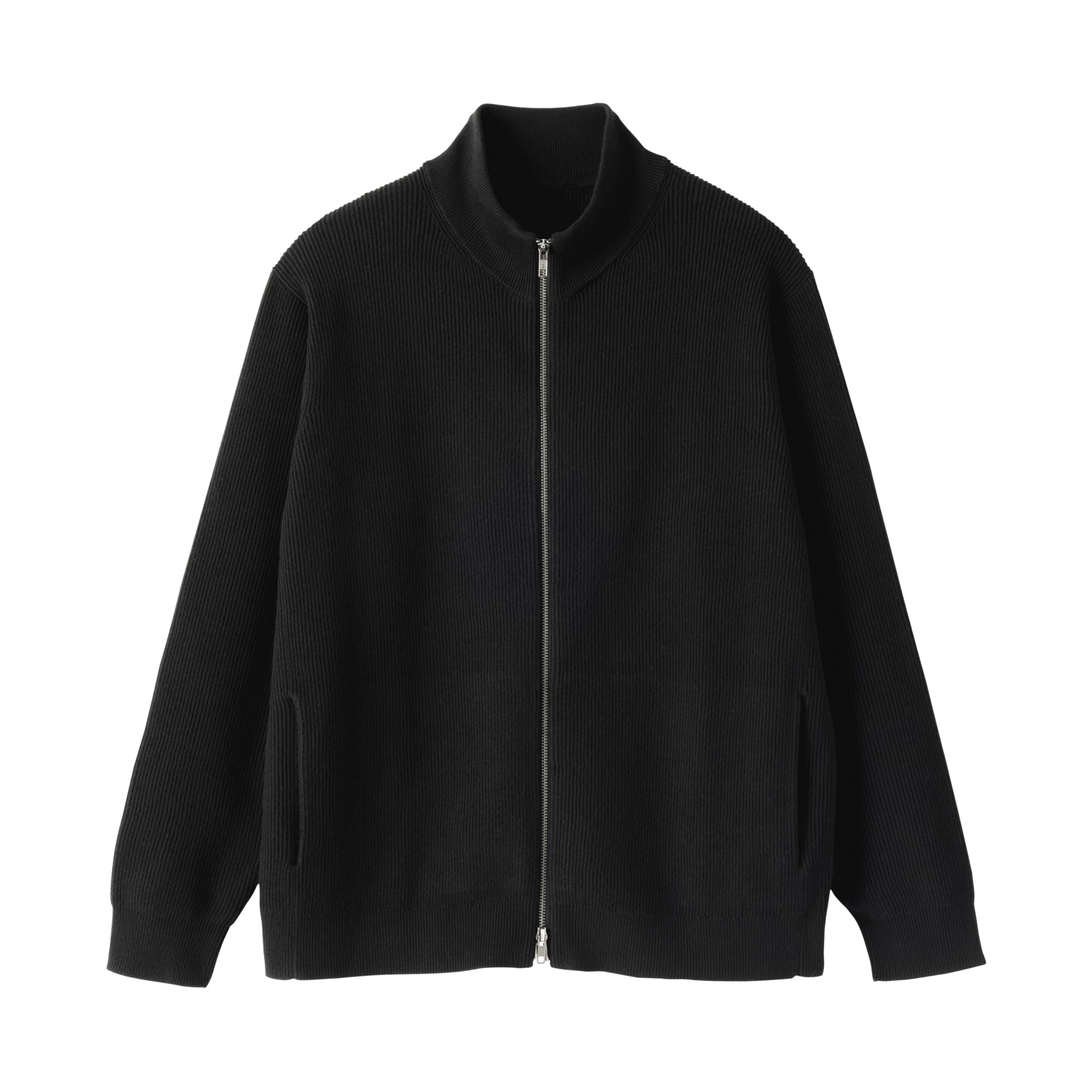 Cotton Blend Full-Zip Cardigan