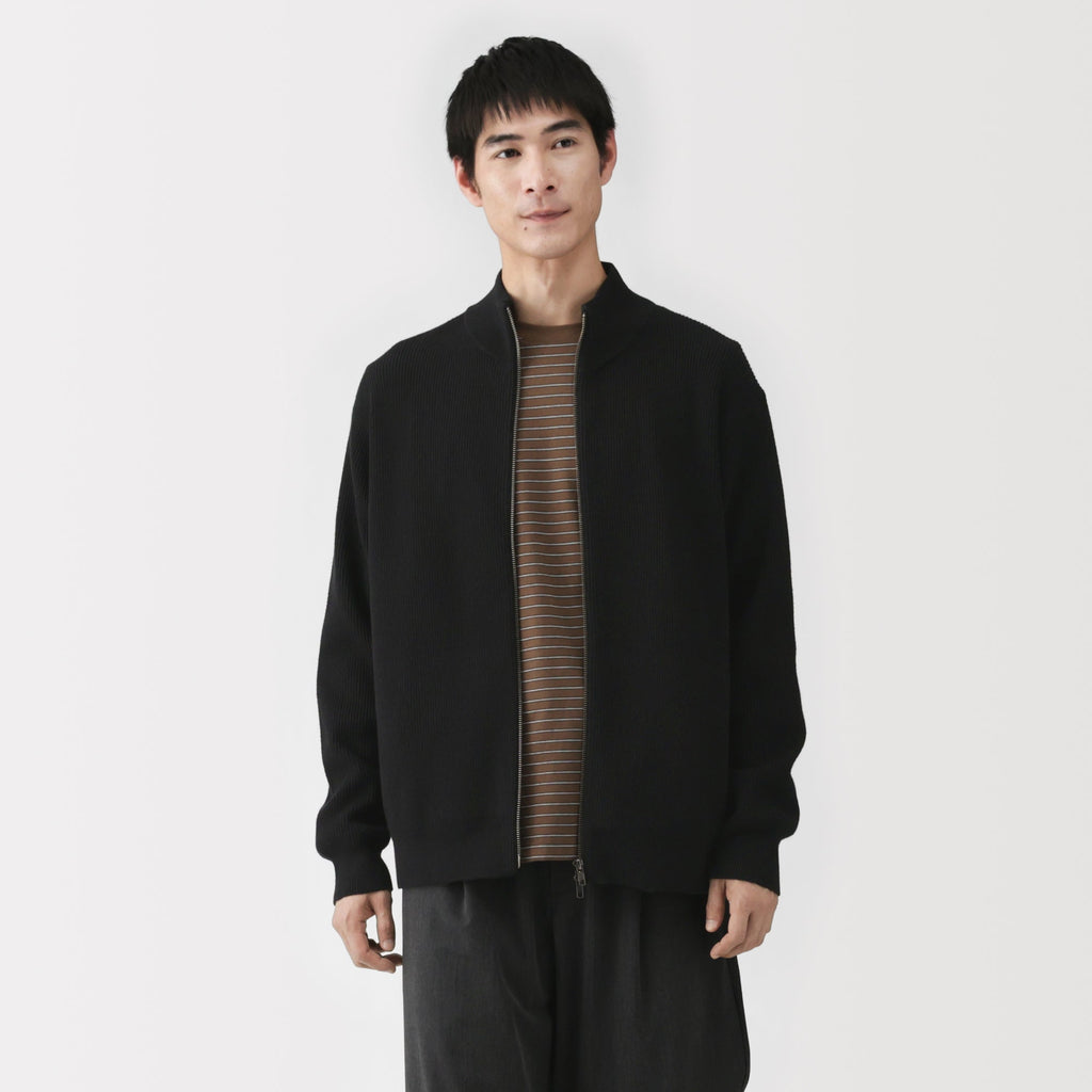 Cotton Blend Full-Zip Cardigan