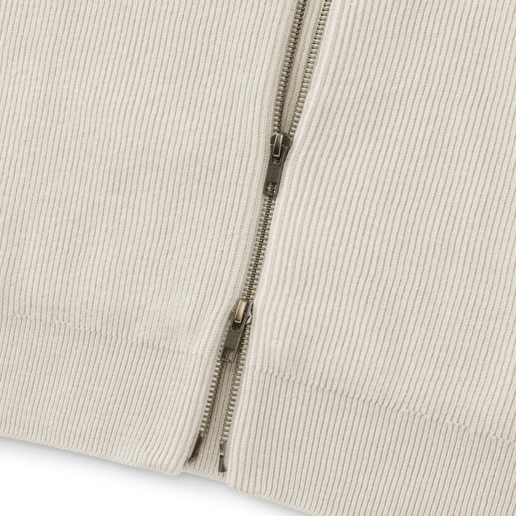 Cotton Blend Full-Zip Cardigan