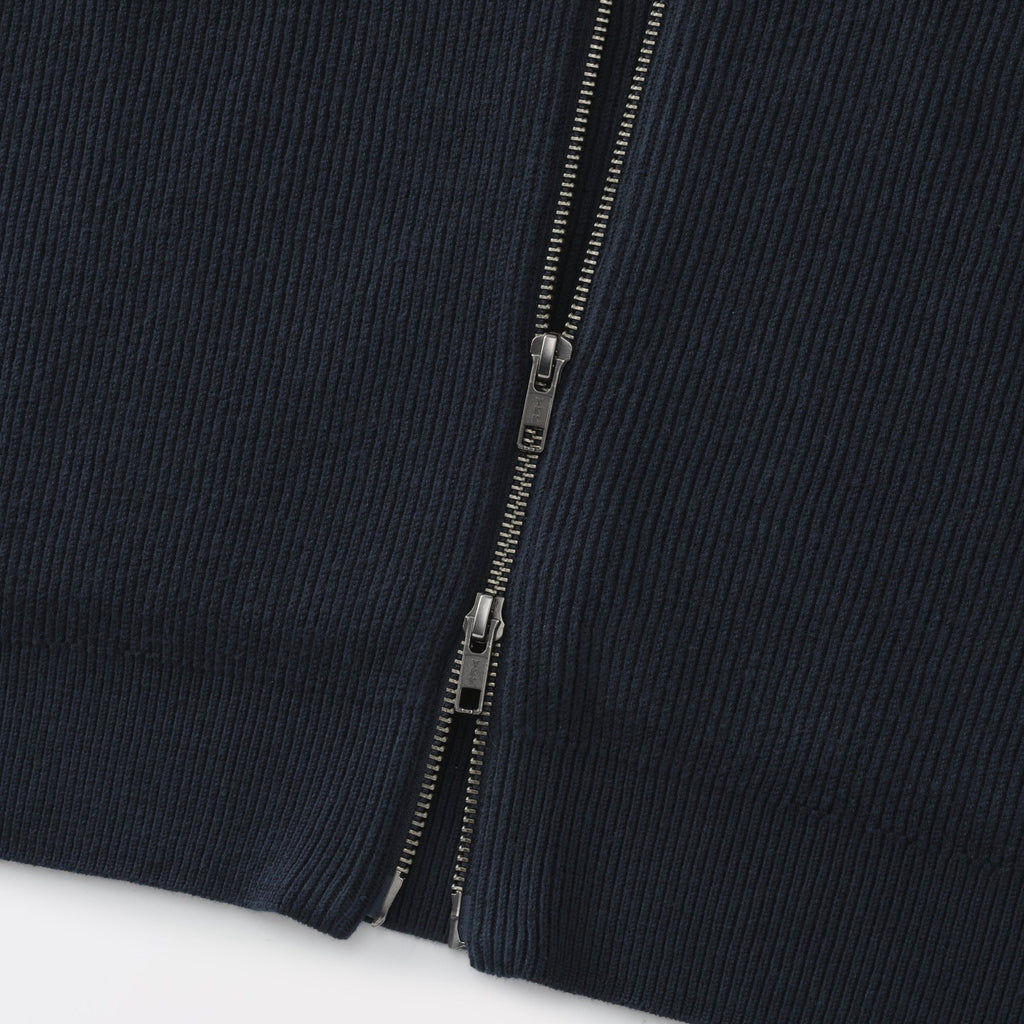 Cotton Blend Full-Zip Cardigan