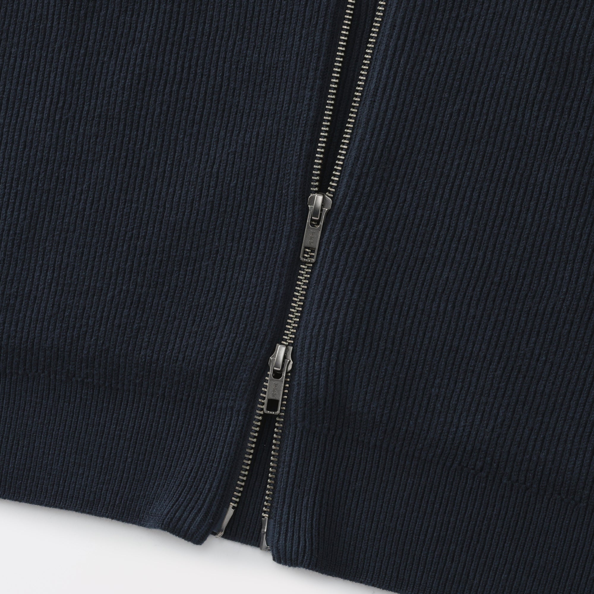 Cotton Blend Full-Zip Cardigan