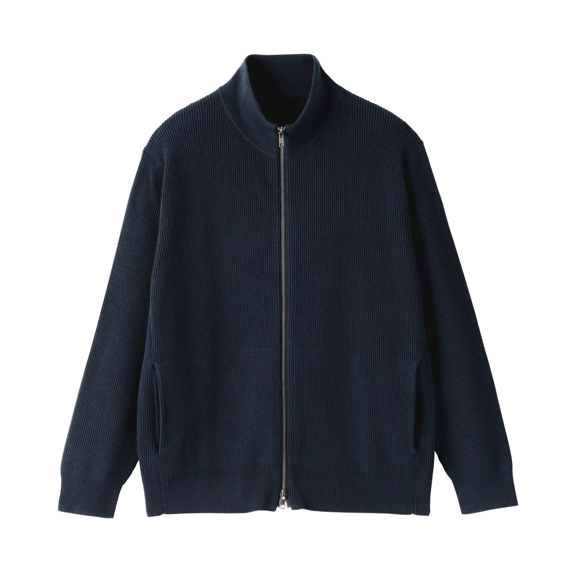 Cotton Blend Full-Zip Cardigan