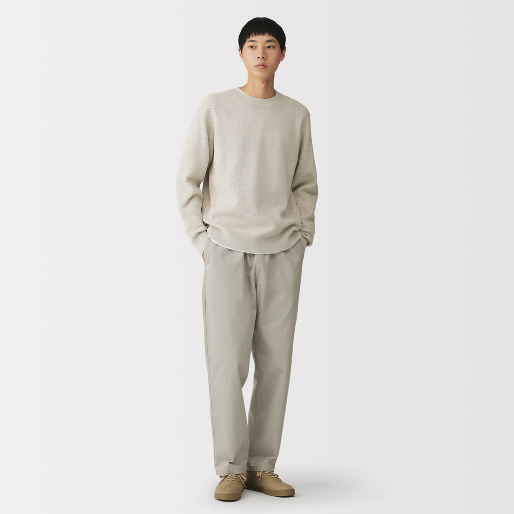 Cotton Blend Waffle Sweater
