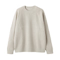 Cotton Blend Waffle Sweater