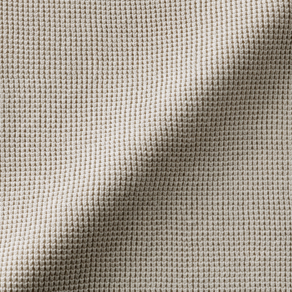 Cotton Blend Waffle Sweater