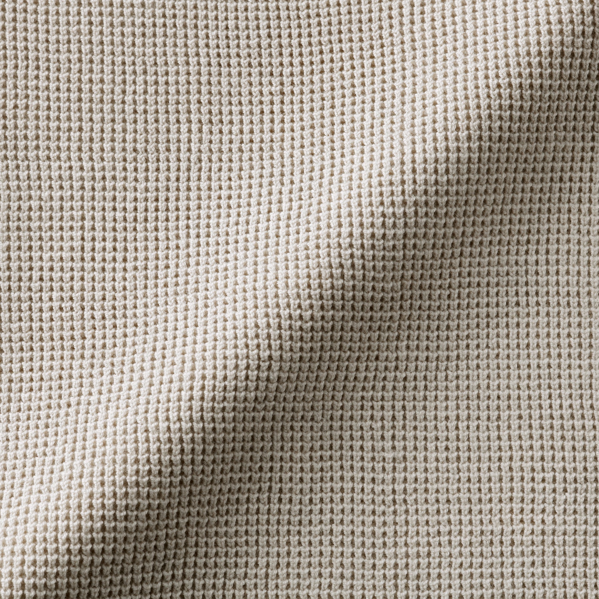 Cotton Blend Waffle Sweater