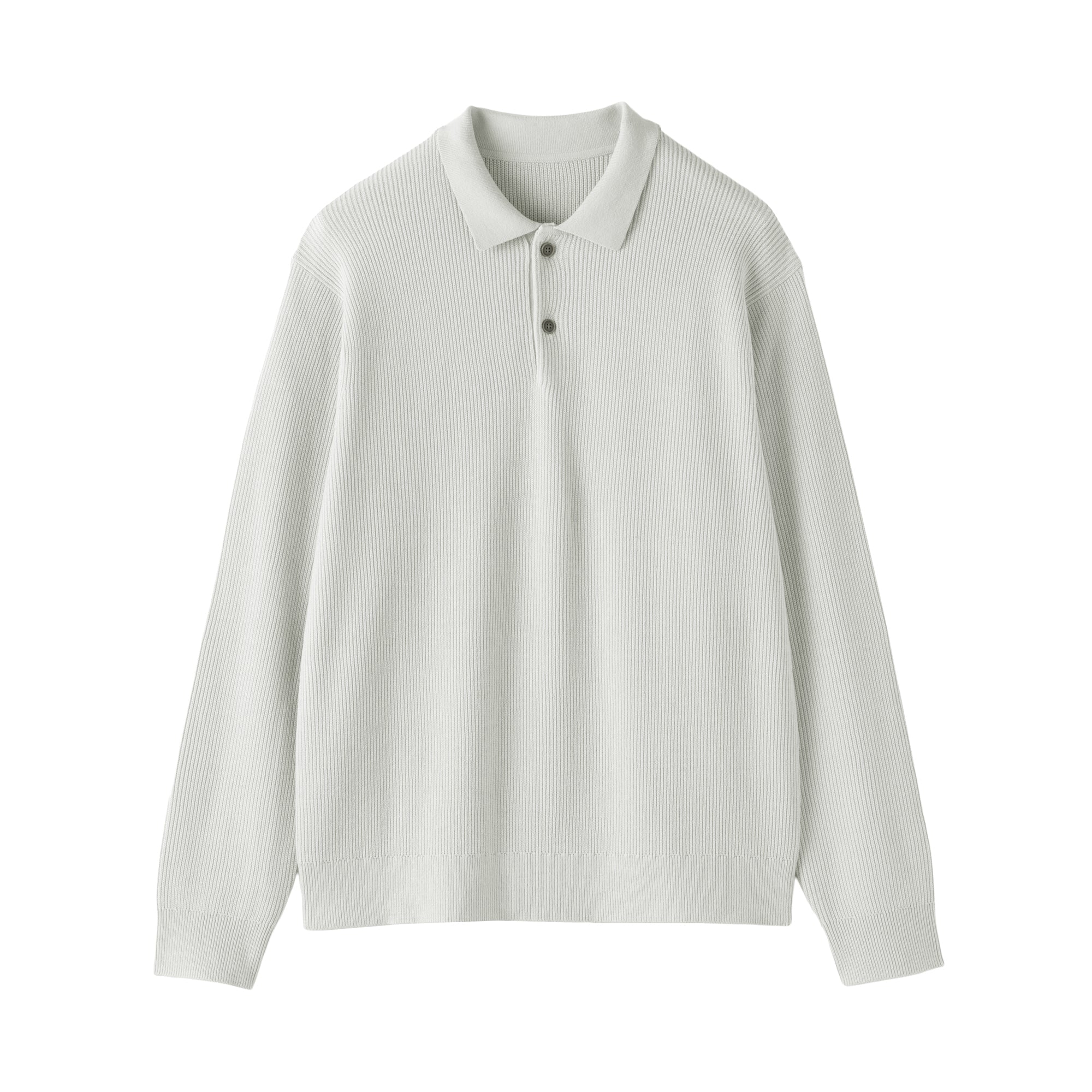 Cotton Blend Polo Sweater