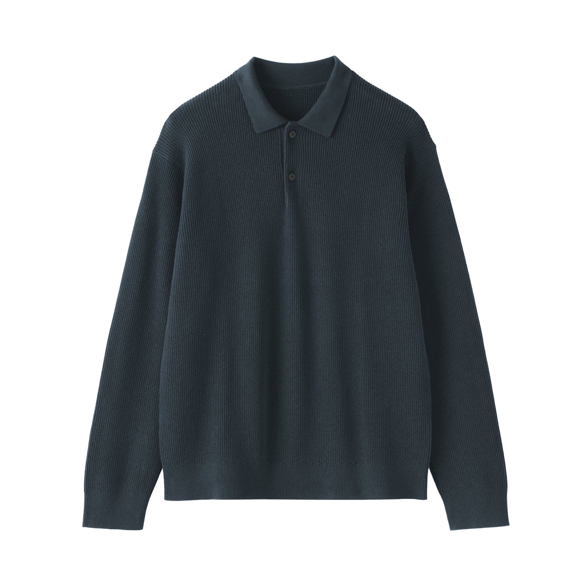 Cotton Blend Polo Sweater