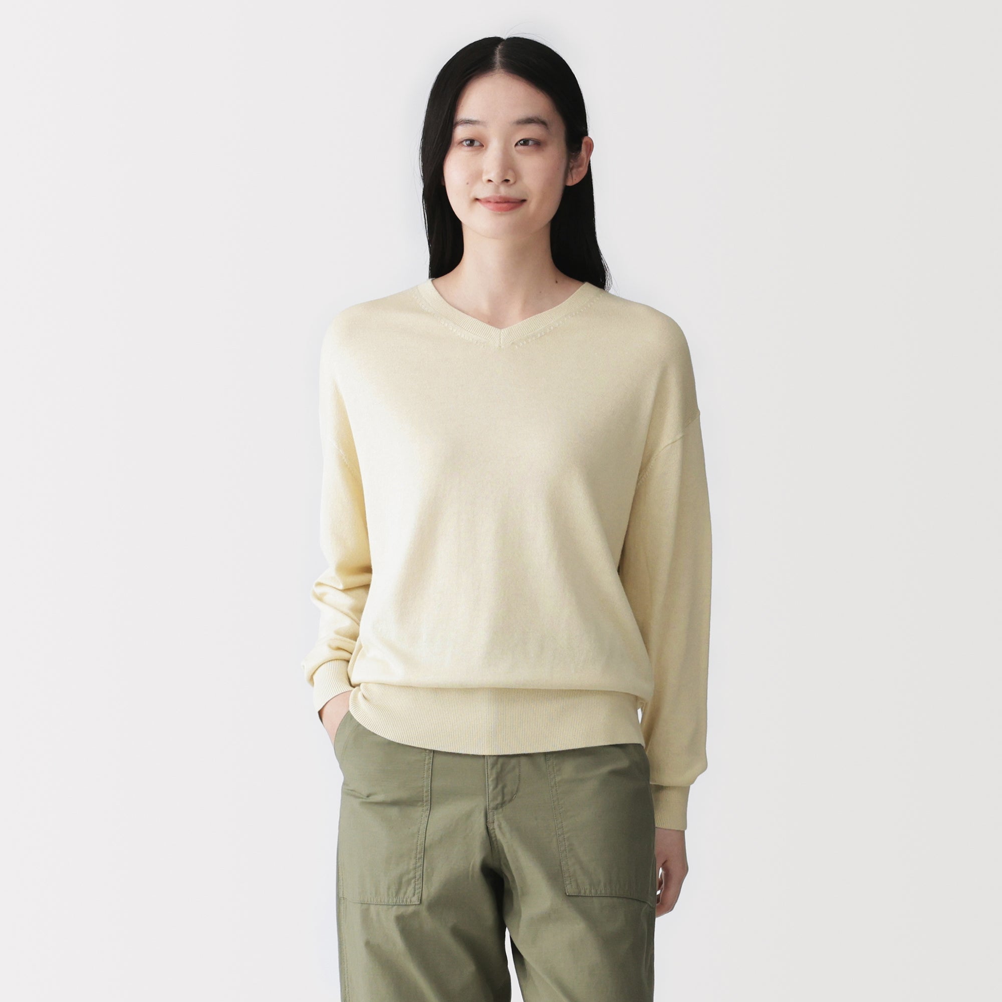 Soy Fiber Blend V-Neck Sweater