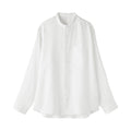 Linen Stand Collar Shirt